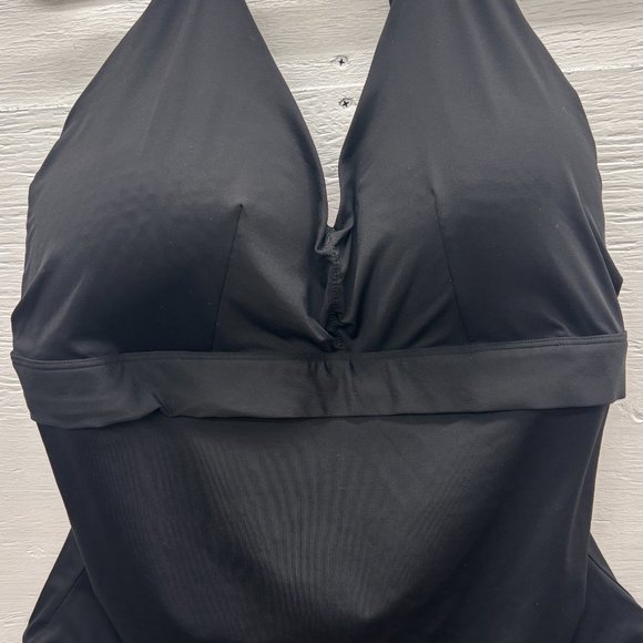 Spanx Cut-Out / HIgh Waist Swimsuit Black Women's Size 3 XL - Picture 2 of 11